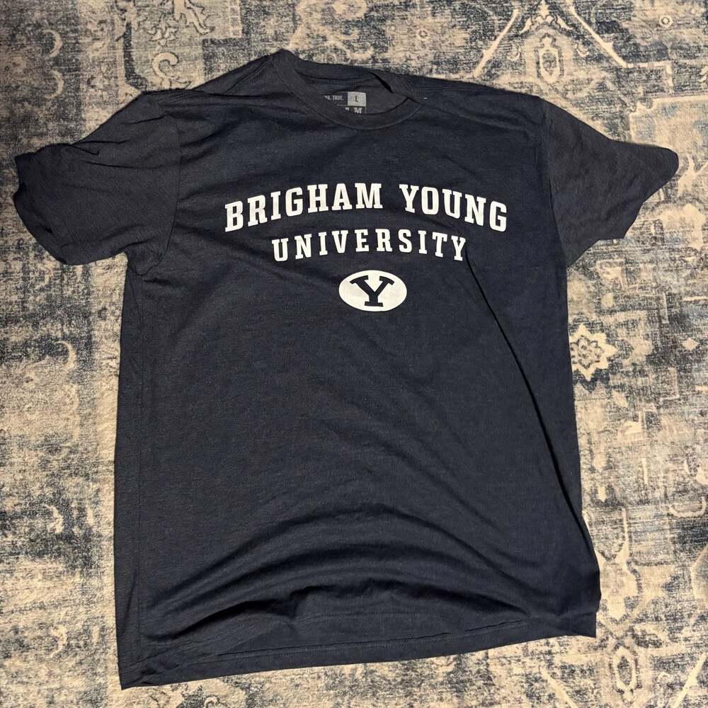 Brigham Young University T-Shirt - Black - L - Brigham Supply Company - 60% Cott